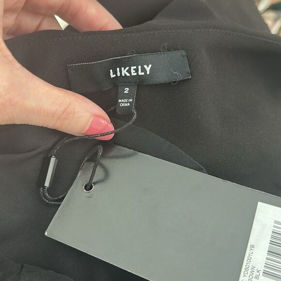 Likely Kane black gown long side slit dress one shoulder 2 - Picture 6 of 9